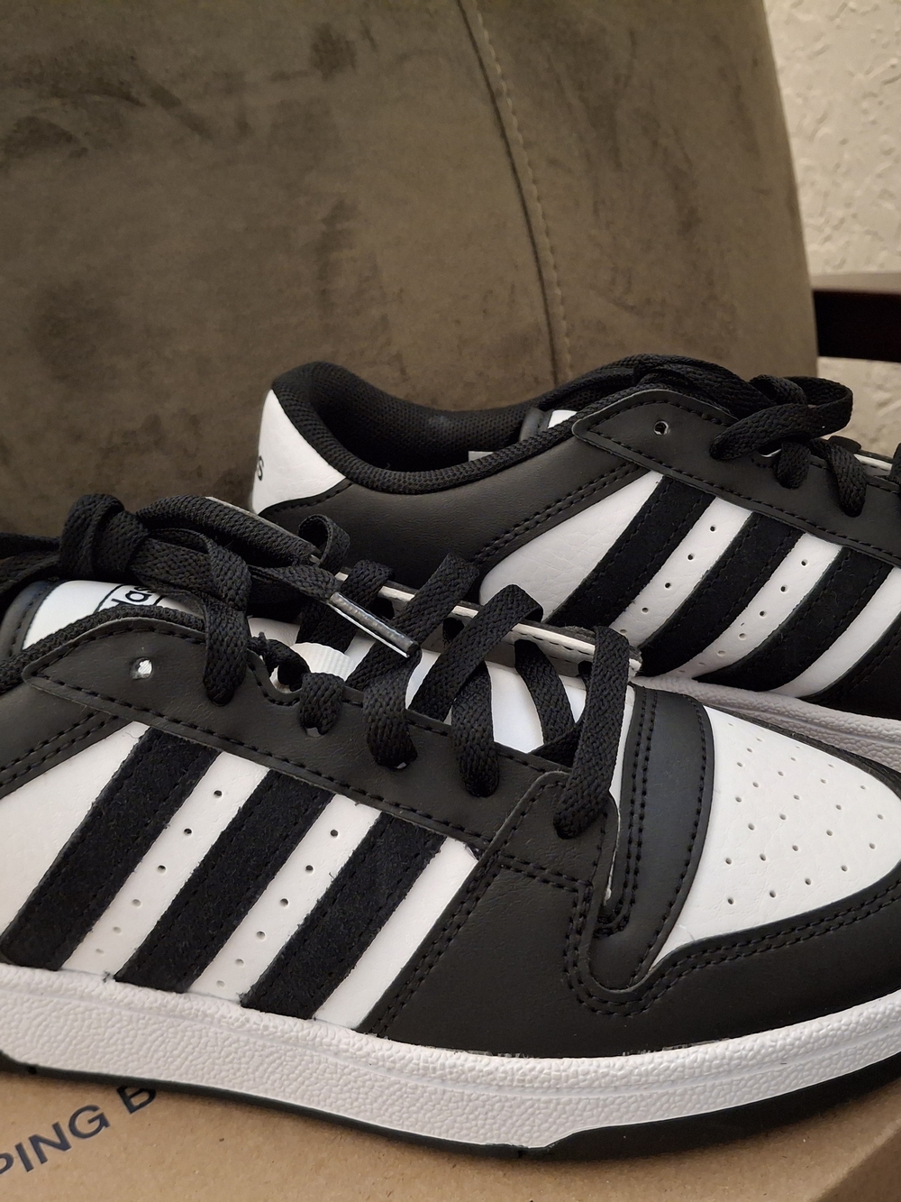 adidas Black and White Low-Top Men's Sneakers